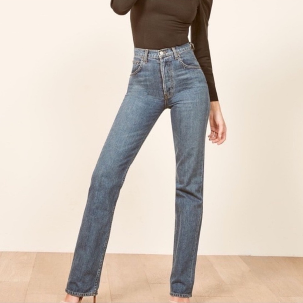 Reformation High Rise Blue Jeans